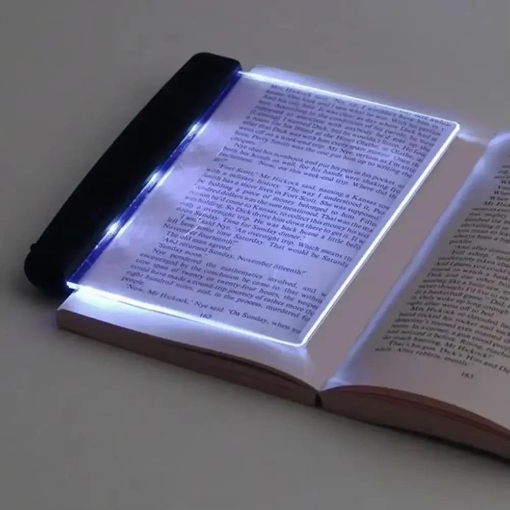 Platt LED-ljus för böcker med ögonvänligt ljus, batteridriven