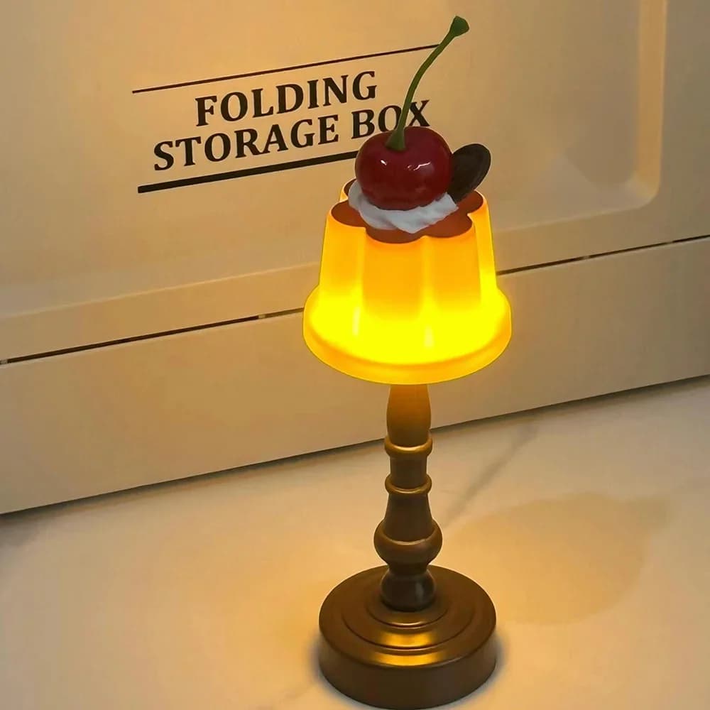 Retro puddingform mini LED-bordsnattljus
