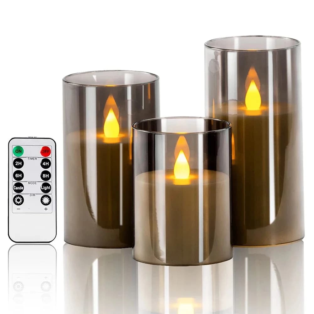3-pack Fjärrstyrda Flimrande LED-ljus
