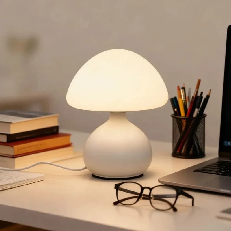 USB LED skrivbordslampa med svampform, tre färger justerbara