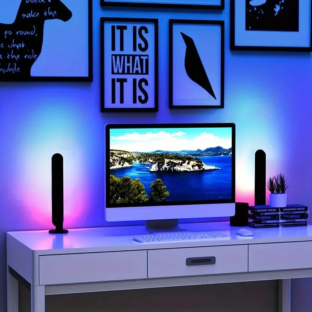 USB-laddningsbar RGB-ljuslist med musiksynk