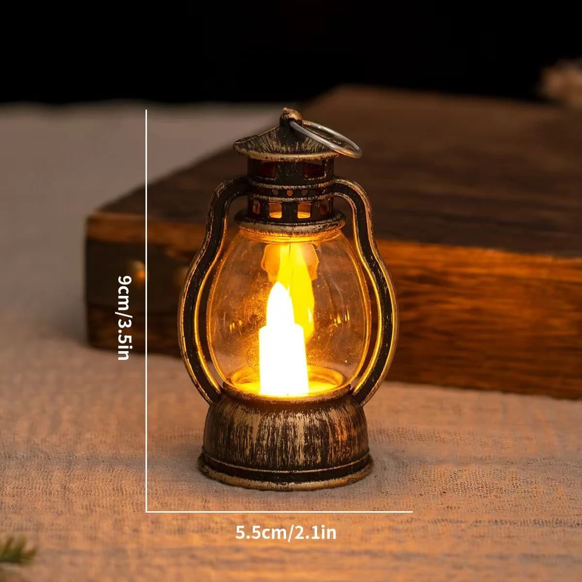 Mini vintage LED-ljuslykta nattljus