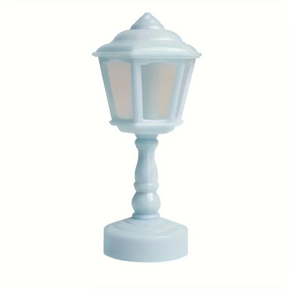 Mini bordslampa med kronbladsskärm, nattlampa i lyktstil